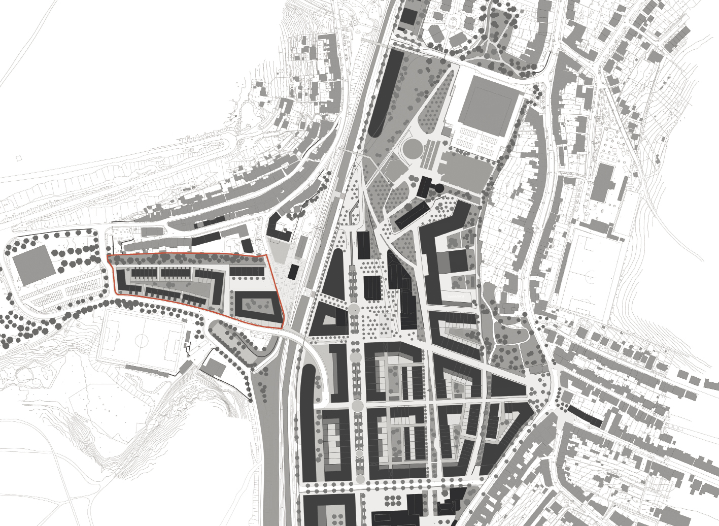1, 2 PAP Italie ll, L-Dudelange (plan directeur cba) Dewey Muller Partnerschaft mbB Architekten Stadtplaner