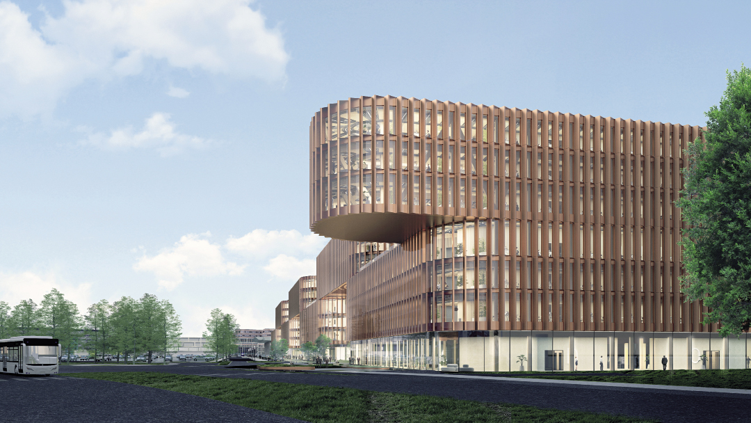 1 Airport CitySkypark Business Center© BIG, Bijarke Ingels Group> Concours architectes & Project Management Beissel