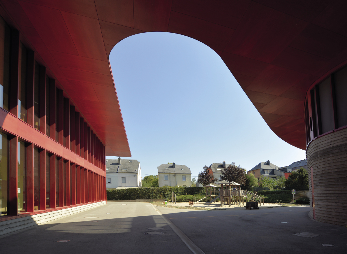 3-4 Hall sportif et extension de l‘ école primaire, Lallange (LU), 2017-2020 VALENTINY HVP ARCHITECTS