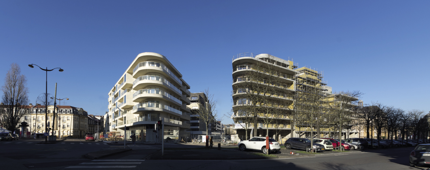 8-9 Immeuble résidentiels Coeur Impérial – Le Monarque & Le Gouverneur, Metz (FR), 2021 VALENTINY HVP ARCHITECTS