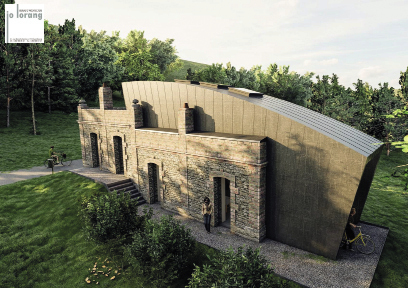 4 Concours „Gîtes minett trail“ 2e placeProposition pour la rénovation de la maison Gonner à Rumelange (2020) BUREAU D’ARCHITECTURE JO LORANG