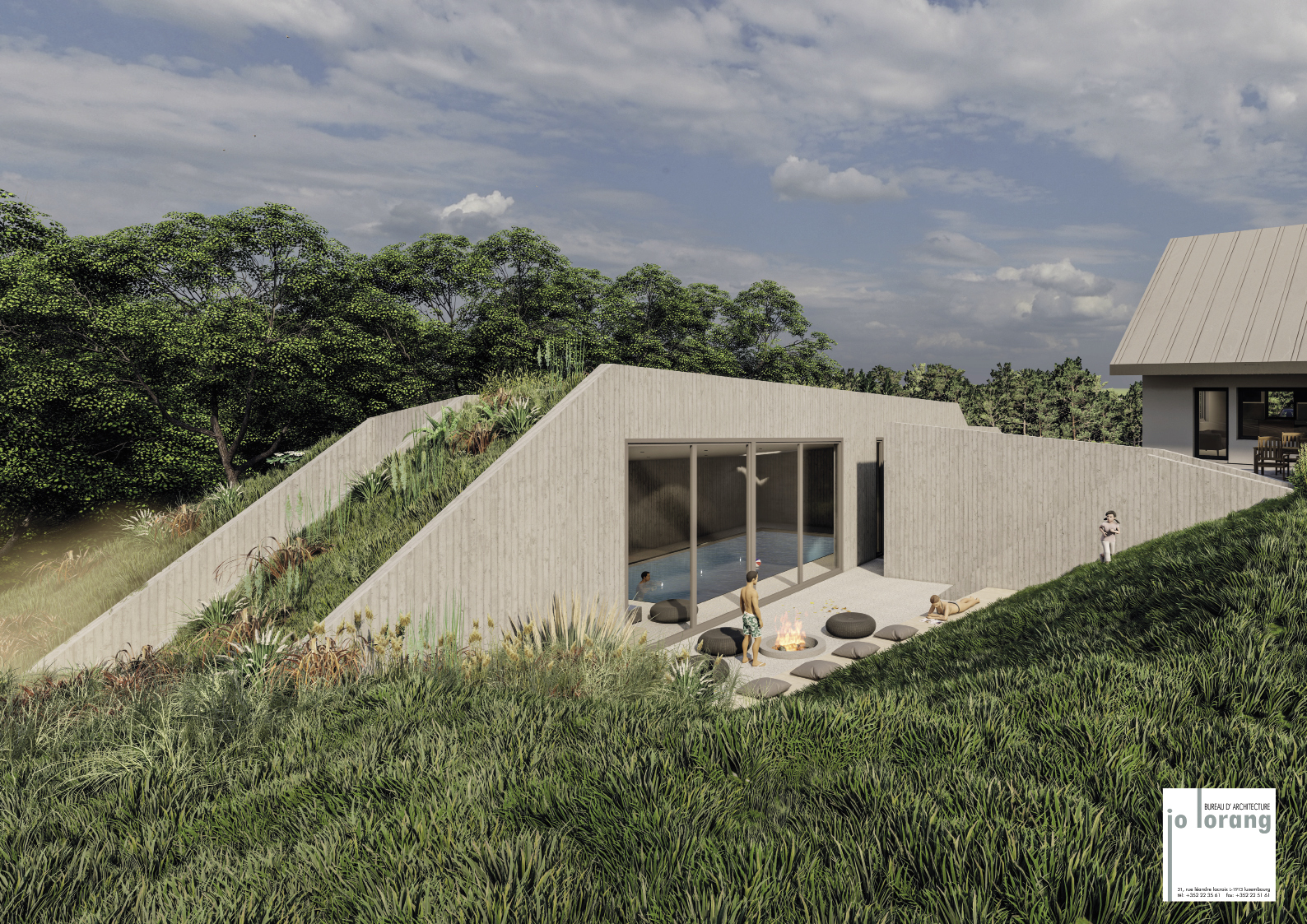 6 Construction d‘une piscine privée à Vichten (2021-2022) BUREAU D’ARCHITECTURE JO LORANG