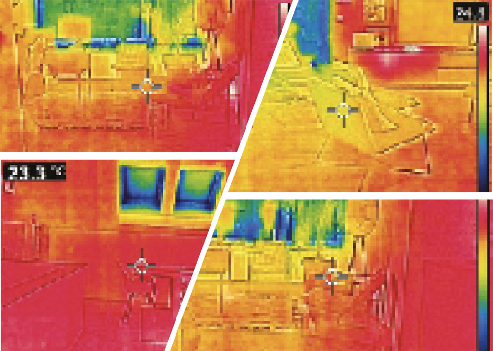 3	Représentation visuelle des températures de surface réalisée par thermographie pour une maison unifamiliale à Luxembourg